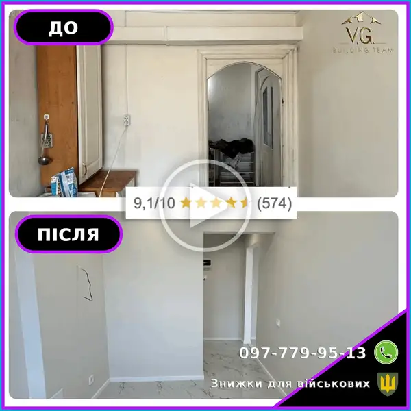 Облицювання фасаду декоративною штукатуркою · кейс 30 у форматі до/після